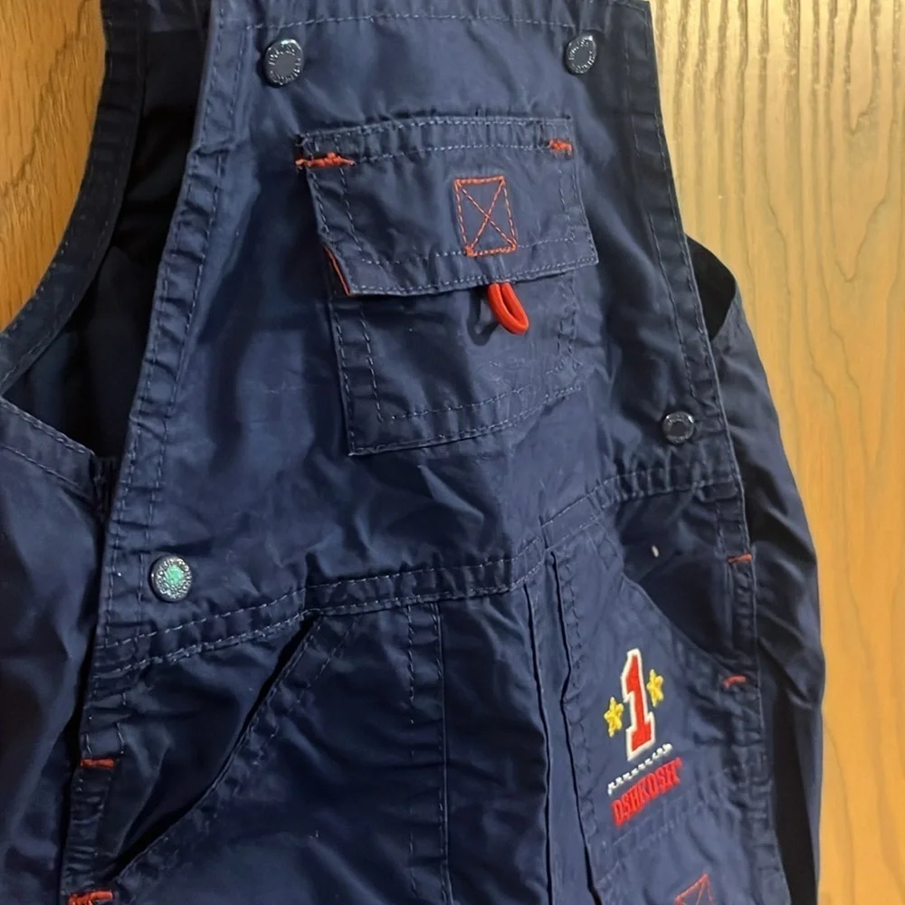 OshKosh B'Gosh Infant Vintage Blue Shorts Overalls‎ 6-9M